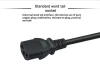 1.5m 1.8m black high quality power cable eu plug with copper for desktop computer power cable
