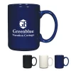 15OZ. EL GRANDE MUG Custom Logo printed Plain White Blue Ceramic Mug with C handle for promotion travel mug