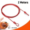2 Meters 200cm Bike Security Double Loop Cable Strong Braided Steel For Bike Bicycle Motorcycles Chain Lock Useful Anti-theft
