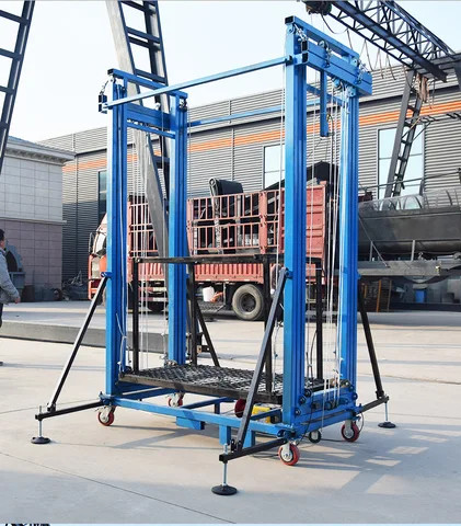 200-500KG Electric Scaffold Lift,110v Mobile Electric Lifting Scaffold,6m Electric Scaffolding High Strength Steel Higher Level