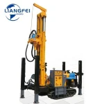 200m small air compressor pneumatic tube well drilling machine for sale