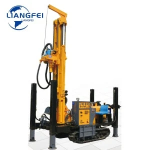 200m small air compressor pneumatic tube well drilling machine for sale