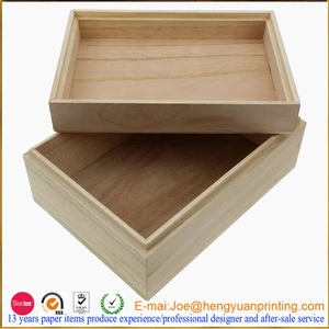2015 unfinished custom wooden box for gift wooden shoe box wholesale CH295
