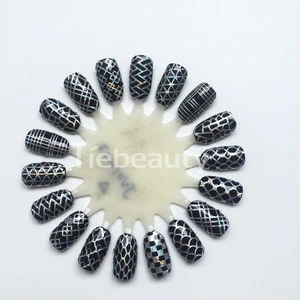 2016 nail sticker, hologram/silver/gold/glitter color nail art sticker with diecut