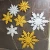 Import 2017 Hotsale 66cm Golden Color Glitter Winter Snowflake Christmas Ornaments Xmas Tree Hanging Decoration from China