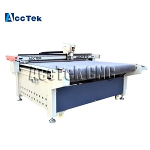 2018 cheap auto oscillating straight blade round knife cutting machine  leather fabric blade with auto feeding system