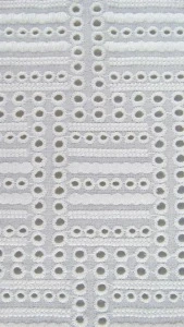 2018 wholesale eyelet Cotton lace Fabric embroiderycotton embroidery lace making machine produce