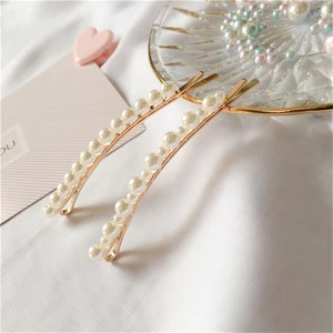 2019 Wholesale Sweet Metal Pretty Hairpin Lovely Handmade Different Size Pearl Hairclip Hairgrips For Girls Hair Accessories