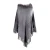 Import 2020 Autumn and winter leisure new style tassel shawl cloak loose sweater fashion fur collar beaded ladies pure color sweater from China