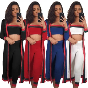 2020 Fall fashion clothes outfits coat women 3 two piece set clothing apparel for women