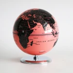 2020 hot sale 14cm world map music globe decor with metal base