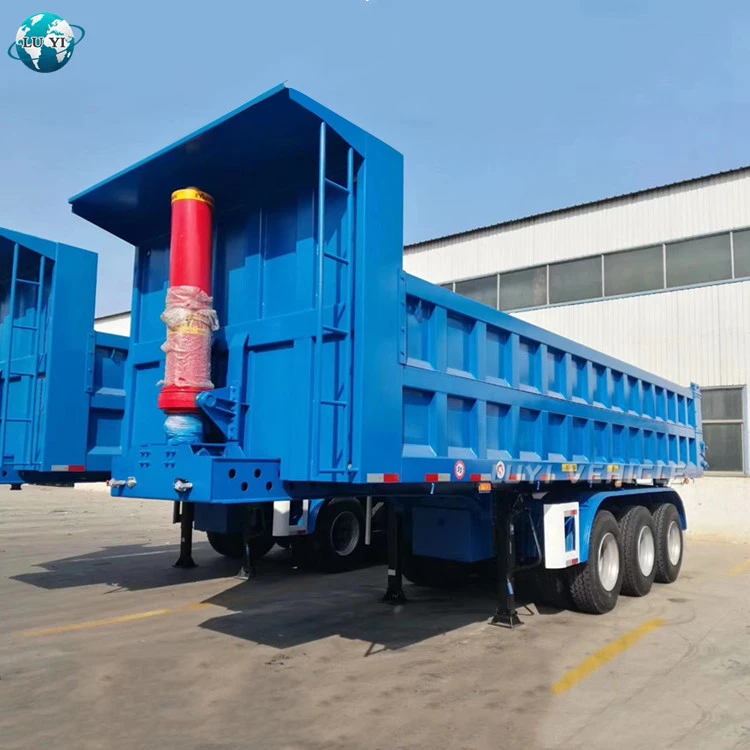 2020 LUYI brand new High Quality 50TONS tipping Tipper Truck car Dump semi Trailers