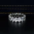 Import 2020 new  Fire color 925 sterling silver row diamond ring 5X7 dove egg diamond ring female European and American ring hot style from China