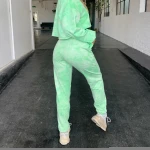 2020 tie-dye sweater suit ladies two-piece autumn womens clothing