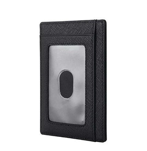 2021 Amazon Best Seller RTS Corporate Business Gifts PU Genuine Leather Pocket Men ID Slim Card Holder Thin Wallet Rfid