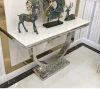 2021 luxury marble top hallway corner console table decorative living room console table