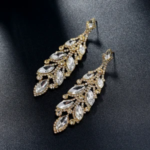 2021 new beautiful best-selling earrings 925 silver needle gold plated bridal jewelry