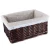 Import 2021 new design eco-friendly country style practical natural color shelf storage wicker basket 30X20X14cm from China