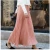 Import 2021 New fashion casual solid color Korean hemp elastic waist long pleated skirt women from China