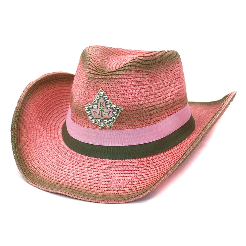 2021 New Pink Western Cowboy Straw Hats Men And Women Panama Outdoor Beach Sunscreen Sunhat