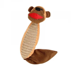 2021 Super Soft Pet Plush Pig Monkey Shape Environmentally Friendly Squeaker Toy