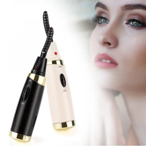 2021 Wholesale Portable Makeup Heated 3d Eyelashes Curling Heaters Electric Eyelash Extension Curler With Comb