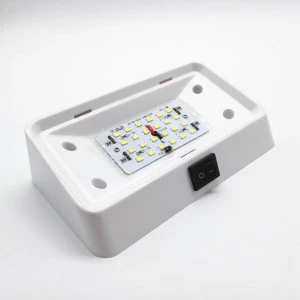 24 LED 12v Truck Trailer Lorry Van RV Indoor Interior Reading Lamp Cab Rectangle Box Switch Control Light