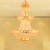 Import 24k gold plated beautiful crystal indoor hanging lights for living room or hotel hall DH882-42 from China