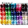 25 Bulk Ribbon Hair Bows For Girls Pure Color 3 Inch