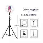 3 Lighting Modes Photography Led Selfie Ring Light With Tripod Stand Phone Holder