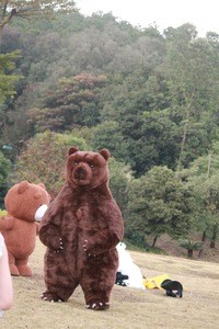 3 meter high wedding dancing mascot /brown bear mascot costume