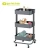 Import 3 tiers powder coating home kitchen bathroom steel storage cart organizer cart trolley with basket storage cart from Taiwan