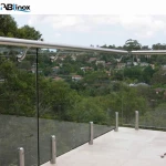 304 Stainless steel glass fence pool balustrade glass railing frameless