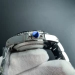 39.5mm stainless steel case 1960 vintage style man watch retro strap black dial luminous hands acrylic glass sword warchhands