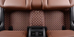 3D Car floor mat New design pattern leather eco-friendly Easy clean Full set Car carpets Leather car mat