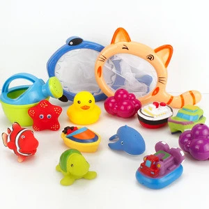 3d vinyl animal bath toys, vinyl non-toxic pvc squirt bath toys, squeaky bath toys for babies