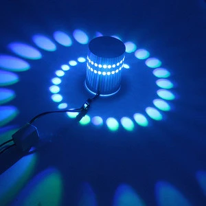 3W RGB Decorative Aluminium Spiral Led Wall Lamp / Led Wall Light