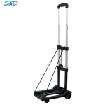 4 Wheel Plastic Collapsible Portable Folding Aluminum Wheels Shopping Trolley Hand Cart For Elderly