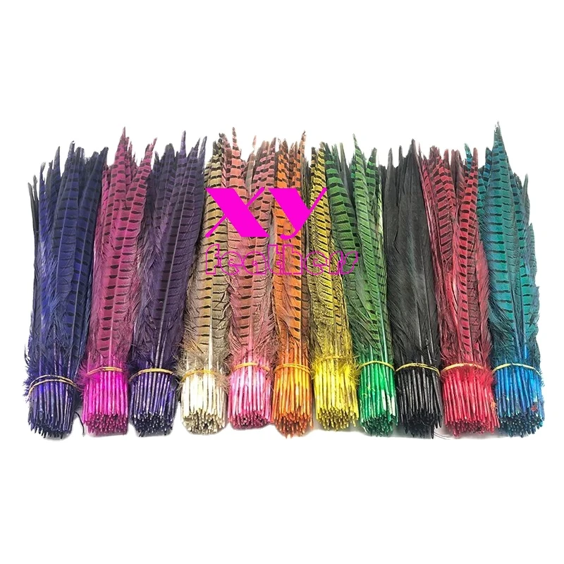 40-45cm wholesale Dyed color cheap artificial faisan ringneck pheasant feathers