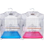 44*31*33CM Wholesale Electroplated Parrot Bird Cage Large Folding Bird Nest Electroplated Thin Wire Bird House