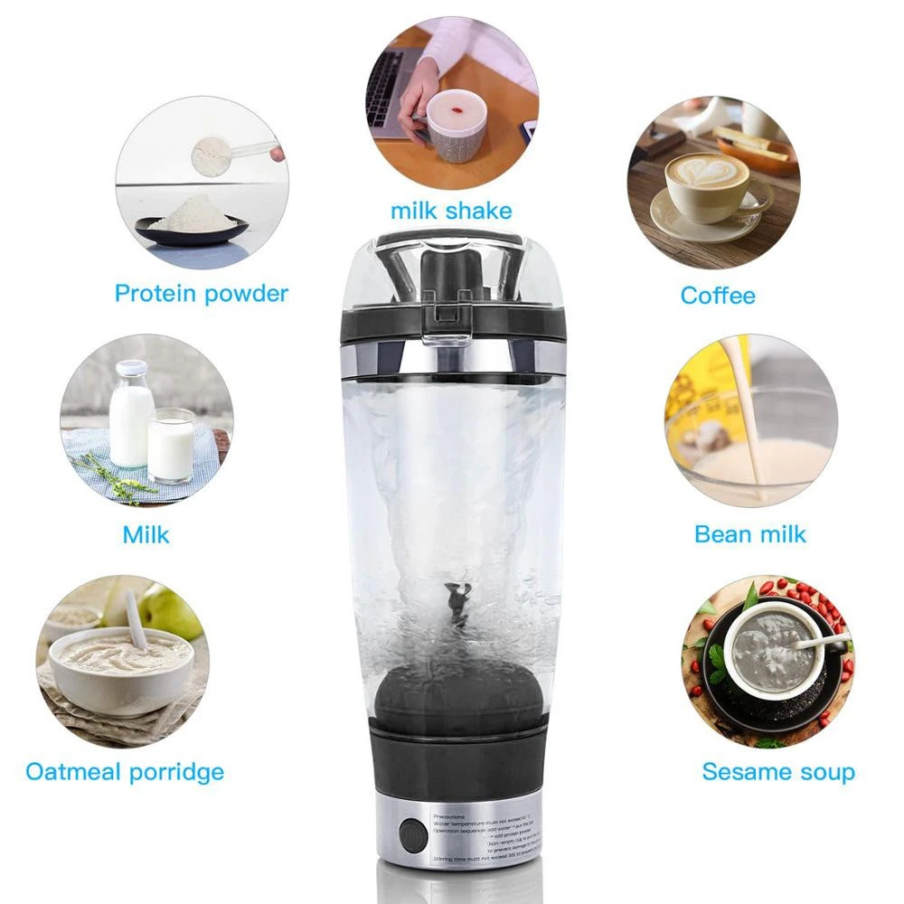 450ml Electric Automatic whey protein shaker protein gym Movement Mixing Smart protein powder Mixer Drinkware Vortex cup