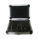 5 Pcs Set HSS Straight Flute Step Drill Bits