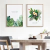 5 Pieces Cheap cost green plants flowers leaves prints painting popular for home wall decoration