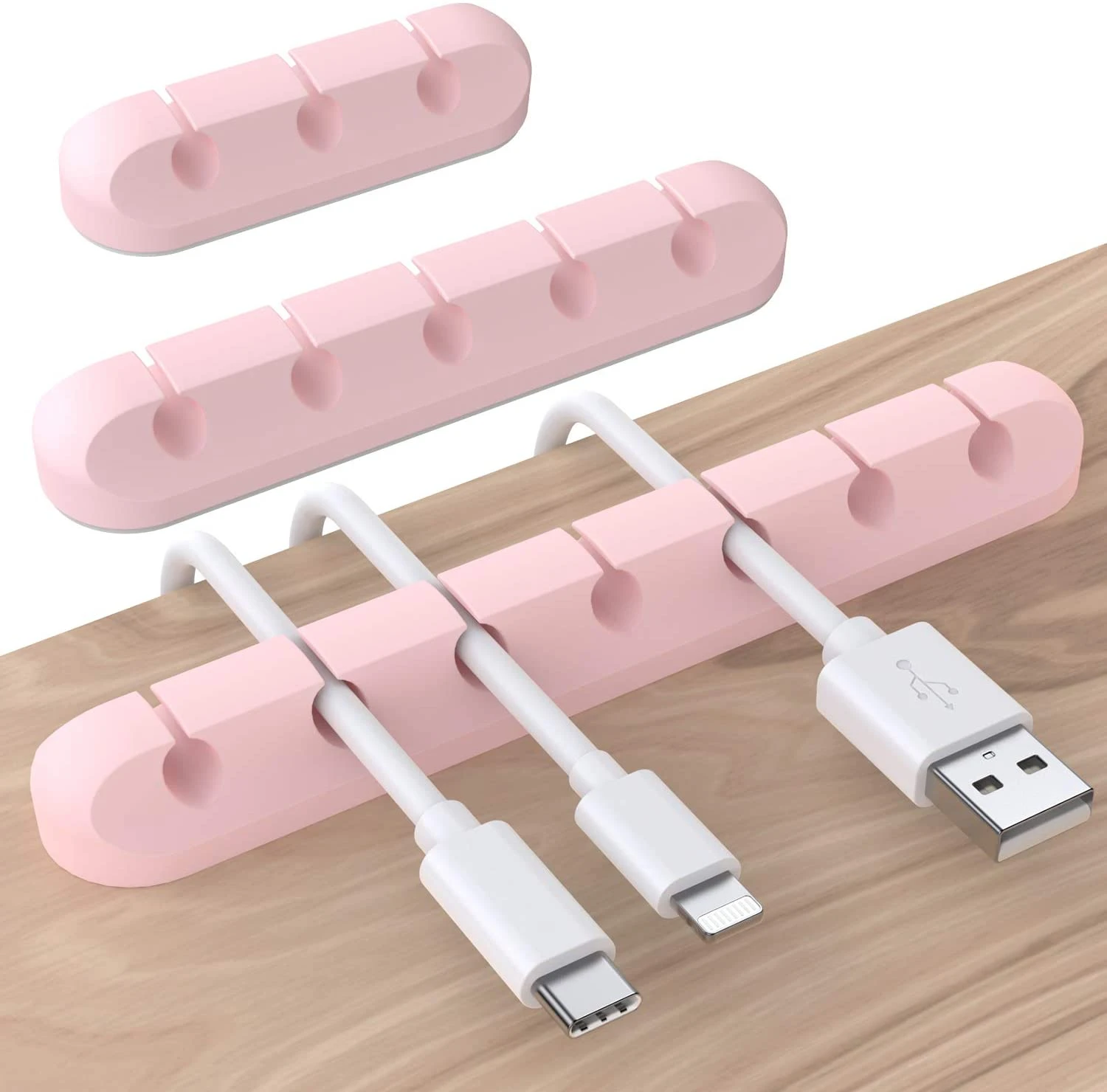5 slots 3 slots 7slots USB Cable Holder Clips Fixer Cable Management Cord Organizer Clips Silicone Self Adhesive