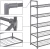 Import 5-Tier Shoe Metal Storage Shelves Rack Hold up to 25 Pairs of Shoes from China