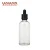 Import 50ml 1.8oz  30ml 1.1oz child resistant bottol clear plastic glass water bottle from China
