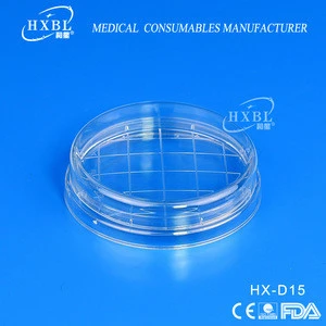 55mm contact dish with grid 55mm sterile petri dish