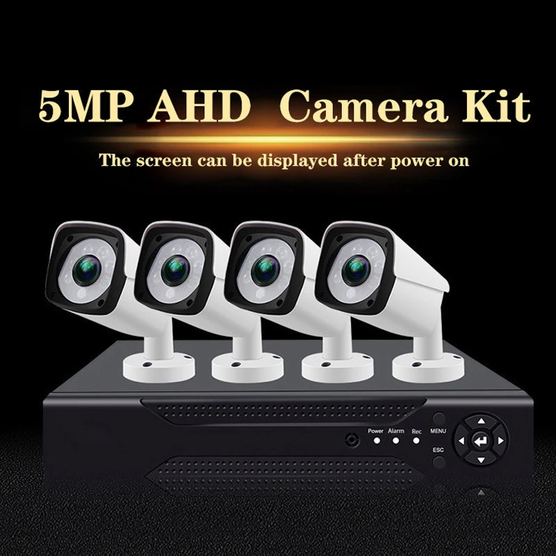 5MP AHD 4CH DVR Camera kit 8CH Kit CCTV Camera outdoor WiFi Surveillance Camera with Night Vision