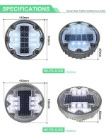 6 Safety Locks Aluminum Flush Type Solar Stud G105 Il300 Solar Road Stud