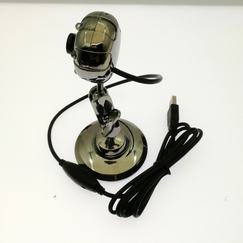 640*480 Pixels Usb 2.0 Driverless Metal Webcam 6 Leds ...